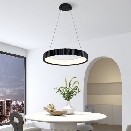 Brilagi - LED-dimmbare Hängeleuchte an Stahlseil FALCON MODERN LED/54W/230V 3000–6500K Ø 60 cm schwarz + Fernbedienung
