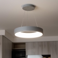 Brilagi - LED dimmbarer Kronleuchter an Seil FALCON LED/80W/230V 3000-6500K Ø 60 cm grau + Fernbedienung