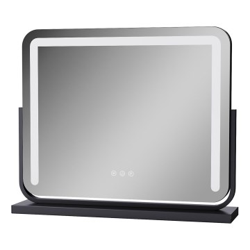 Brilagi - LED-dimmbarer Make-up-Spiegel CALIFORNIA LED/22W/230V 3000/4000/6500K 58x43 cm schwarz