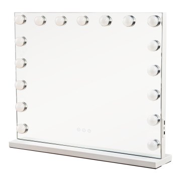 Brilagi - LED-dimmbarer Make-up-Spiegel HOLLYWOOD LED/15W/230V 3000/4000/6500K 60x50 cm weiß