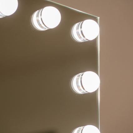 BRILAGI - LED dimmbarer Make-up-Spiegel HOLLYWOOD LED/15W/230V CCT + 2x USB 55x77 cm weiß