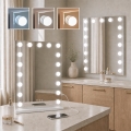 BRILAGI - LED dimmbarer Make-up-Spiegel HOLLYWOOD LED/15W/230V CCT + 2x USB 55x77 cm weiß