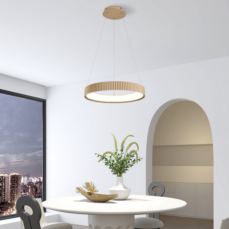 Brilagi - LED-dimmbare Pendelleuchte an Kabel FALCON MODERN LED/30W/230V 3000-6500K 40 cm beige + Fernbedienung