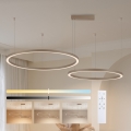 Brilagi - LED-dimmbarer Pendelleuchter PORTOFINO LED/98W/230V 3000–6000K beige + Fernbedienung
