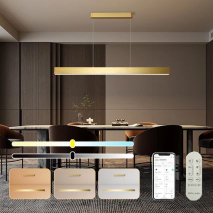Brilagi - LED dimmbare Hängeleuchte an Kabel SLEEKLINE SMART LED/40W/230V 3000-6000K Wi-Fi Tuya goldfarben + Fernbedienung