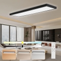 Brilagi - LED dimmbares Badezimmer-Deckenleuchte FRAME SMART LED/50W/230V 30x120 cm 3000-6000K IP44 schwarz + Fernbedienung
