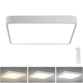 Brilagi - LED dimmbares Deckenleuchte POOL LED/36W/230V 3000-6000K 40x40 cm weiß + Fernbedienung