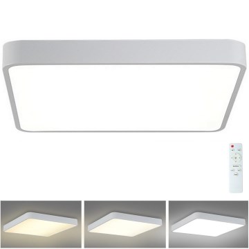 Brilagi - LED dimmbares Deckenleuchte POOL LED/48W/230V 3000-6000K 50x50 cm weiß + Fernbedienung