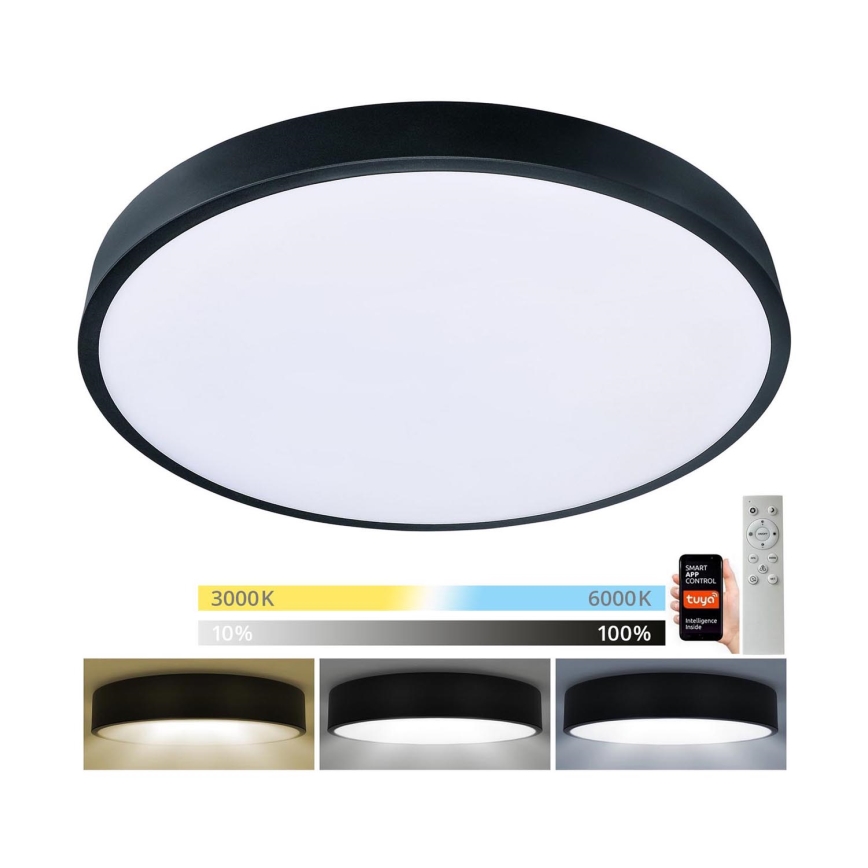 Brilagi - LED dimmbares Deckenleuchte POOL SMART LED/60W/230V 50 cm 3000-6000K Wi-Fi Tuya + Fernbedienung schwarz