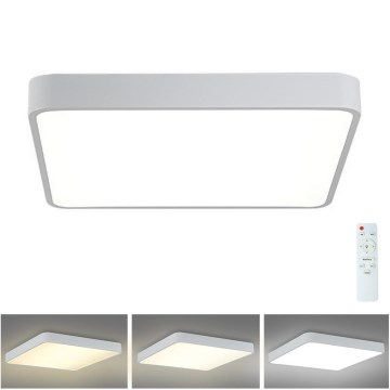 Brilagi - LED dimmbares Deckenleuchte POOL SQUARE LED/36W/230V 3000-6000K 40x40 cm weiß + Fernbedienung