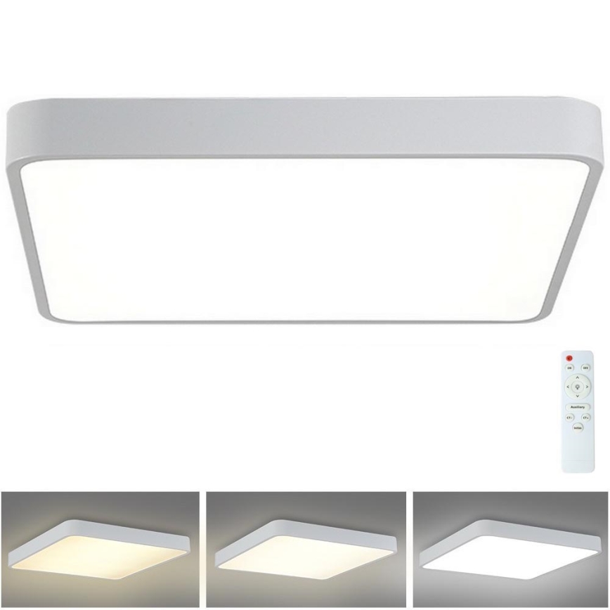 Brilagi - LED dimmbares Deckenleuchte POOL SQUARE LED/48W/230V 3000-6000K 50x50 cm weiß + Fernbedienung