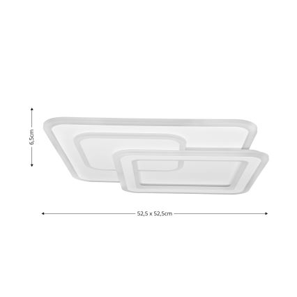 Brilagi - LED dimmbare Deckenleuchte MODERN LED/80W/230V 2700-6500K 52,5x52,5 cm + Fernbedienung