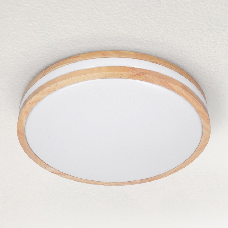 Brilagi - LED dimmbares Deckenleuchte MOLINA LED/48W/230V 3000-6500K Eiche Ø 38 cm + Fernbedienung