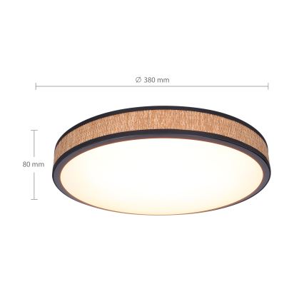 Brilagi - LED dimmbares Deckenleuchte ROSA LED/48W/230V 3000-6500K Ø 38 cm + Fernbedienung