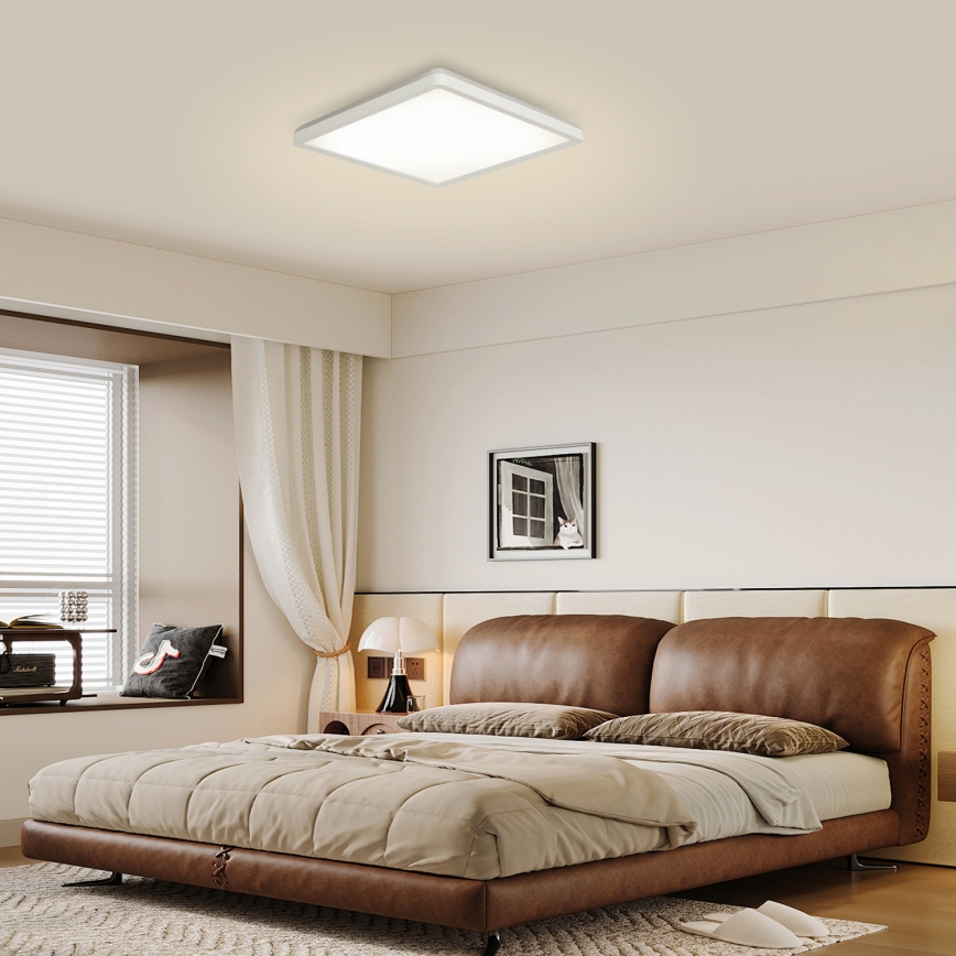 Brilagi - LED-Dimmleuchte mit Bewegungs- und Dämmerungssensor ULTRA SLIM LED/18W/230V 30x30 cm + Fernbedienung