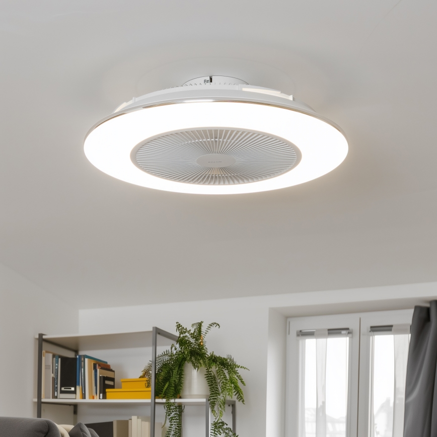 Brilagi - LED dimmbares Leuchtmittel mit Ventilator AURA LED/38W/230V 3000-6000K Weiß + Fernbedienung