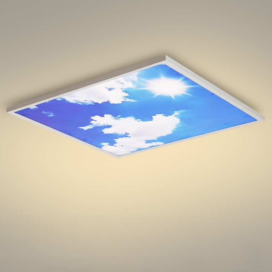 Brilagi - SLIMFRAME SKY dimmbare LED-Deckenleuchte LED/58W/230V 60x60 cm 3000-6000K silber/blau + Fernbedienung