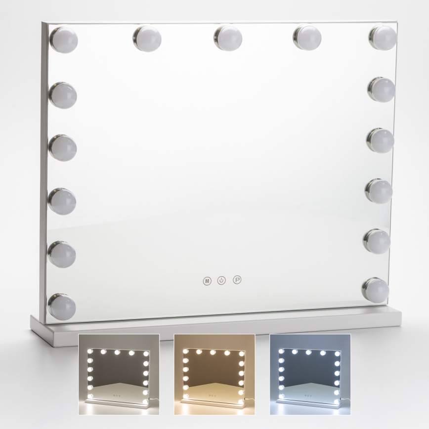Brilagi - LED dimmbares Make-up-Spiegel HOLLYWOOD LED/15W/230V 3000/4000/6500K