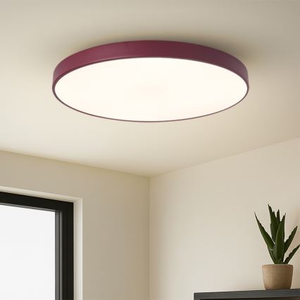 Brilagi - dimmbare LED-Leuchte POOL SMART LED/100W/230V Ø 80 cm 3000–6000K Wi-Fi Tuya + Fernbedienung burgunderrot