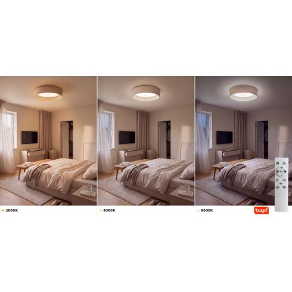 BRILAGI - LED dimmbare Deckenleuchte VELVET SMARTIX STARS LED/24W/230V 3000-6000K Ø 45 cm beige Wi-Fi Tuya Beacon + Fernbedienung