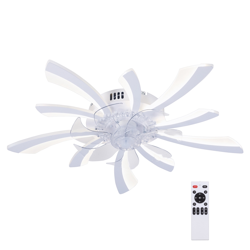 Brilagi - LED dimmbare Deckenleuchte mit Ventilator LED/50W/230V 3000-6500K Weiß + Fernbedienung