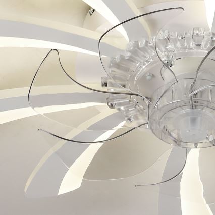 Brilagi - LED dimmbare Deckenleuchte mit Ventilator LED/50W/230V 3000-6500K Weiß + Fernbedienung