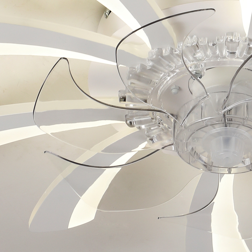 Brilagi - LED dimmbare Deckenleuchte mit Ventilator LED/50W/230V 3000-6500K Weiß + Fernbedienung