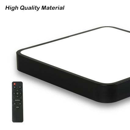 Brilagi - LED dimmbares Deckenleuchte POOL LED/48W/230V 3000-6000K 50x50 cm schwarz + Fernbedienung