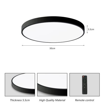 Brilagi - LED dimmbares Deckenleuchte POOL SMART LED/60W/230V 3000-6000K 50 cm + Fernbedienung