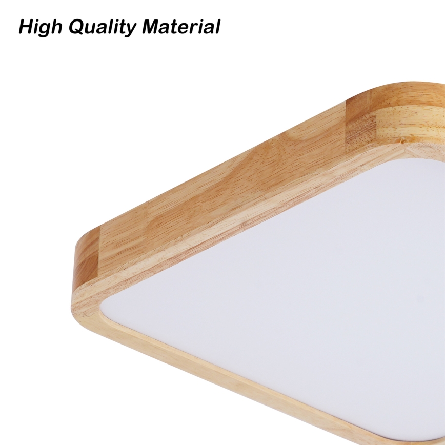 BRILAGI - LED dimmbare Deckenleuchte WOODLINE SQUARE LED/48W/230V 3000-6000K Eiche 40x40 cm + Fernbedienung