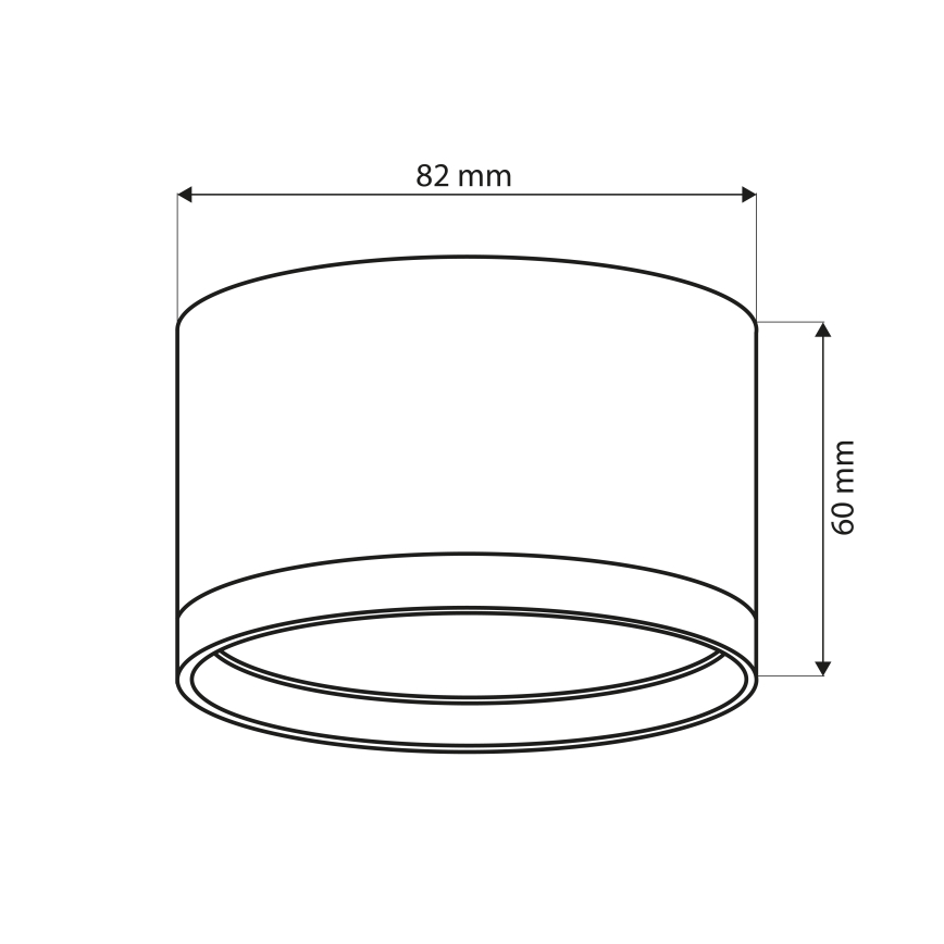 Brilagi - LED Einbau-Spot SMOOTH 1xGX53/15W/230V schwarz