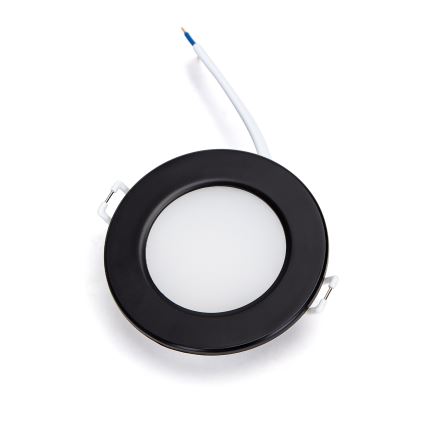 Brilagi - LED-Einbauleuchte für das Badezimmer, 4,8 W, 230 V, 6000 K, schwarz, IP65
