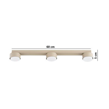 Brilagi - LED-Einbauleuchte MONO 3xGX53/30W/230V beige
