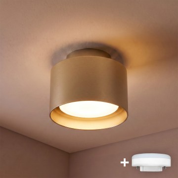 BRILAGI - LED-Einbaustrahler BACKLIT 1xGX53/15W/230V + LED/3W Ø 10 cm goldfarben