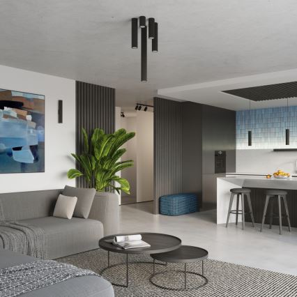 Brilagi - LED-Einbaustrahler CRESTO 1xGU10/10W/230V 30 cm schwarz