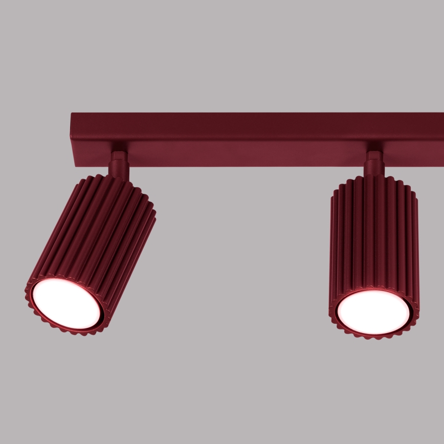 Brilagi - LED-Einbaustrahler CRESTO 3xGU10/10W/230V burgunderrot