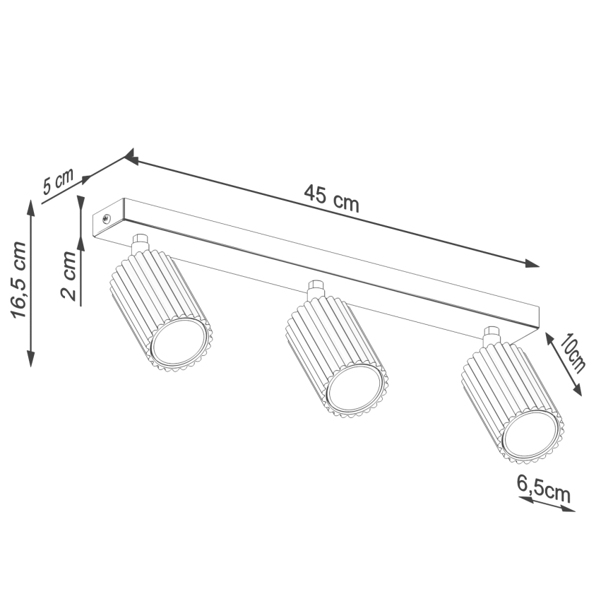 Brilagi - LED-Einbaustrahler CRESTO 3xGU10/10W/230V burgunderrot