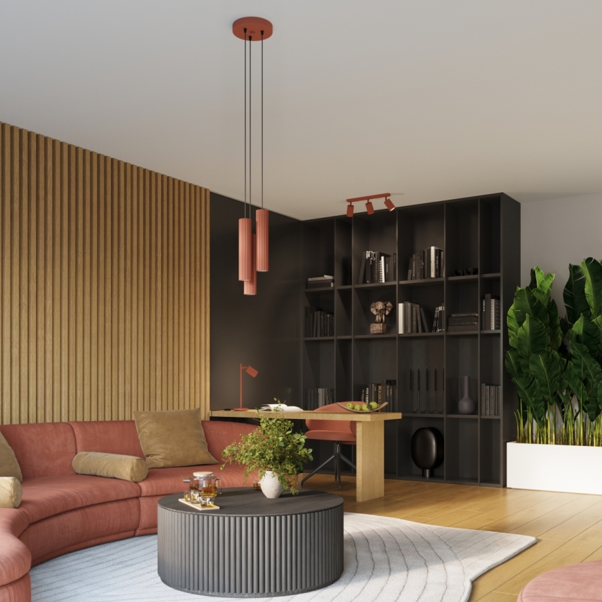 Brilagi - LED-Einbaustrahler CRESTO 3xGU10/10W/230V rot