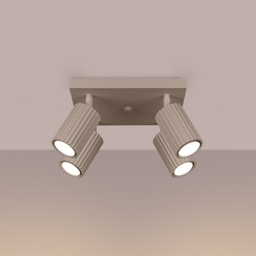 Brilagi - LED Einbaustrahler CRESTO 4xGU10/10W/230V taupe