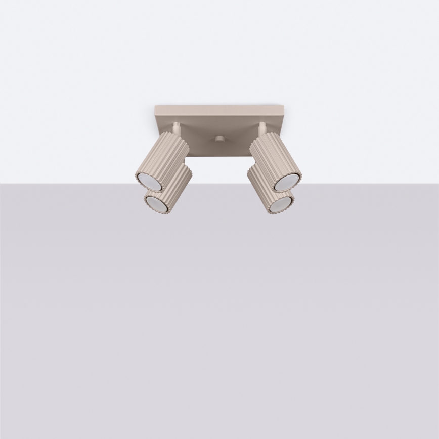 Brilagi - LED Einbaustrahler CRESTO 4xGU10/10W/230V taupe