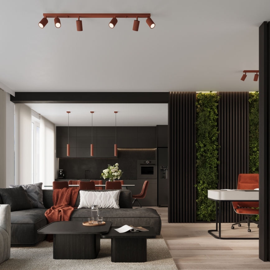 Brilagi - LED-Einbaustrahler CRESTO 6xGU10/10W/230V rot