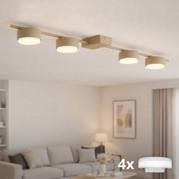 Brilagi - LED-Einbaustrahler MONO 4xGX53/12W/230V beige
