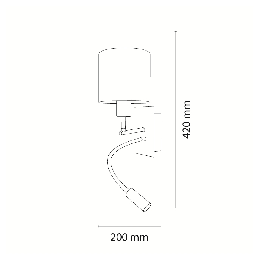 Brilagi - LED-Kinder-Wandleuchte BOBO, flexibel, 1x E27/25W/230V + LED/3W, schwarz/cremefarben/Häschen