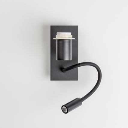 BRILAGI - BOBO Verstellbare LED-Kinder-Wandleuchte 1xE27/25W/230V + LED/3W schwarz/weiß, mit Häschen