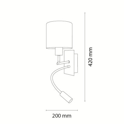 BRILAGI - BOBO Verstellbare LED-Kinder-Wandleuchte 1xE27/25W/230V + LED/3W schwarz/weiß, mit Häschen