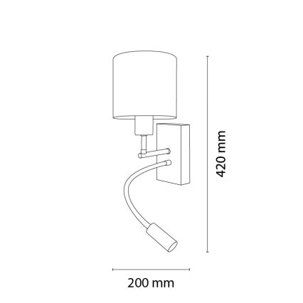 Brilagi - Flexible LED-Kinder-Wandleuchte BOBO WOOD 1xE27/25W/230V + LED/3W Eiche/weiß/Einhörner