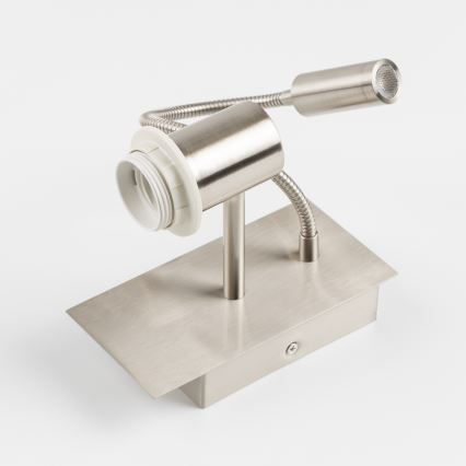 Brilagi - LED Flexibel Wandleuchte NUBILA 1xE27/25W/230V + LED/3W matt Chrom