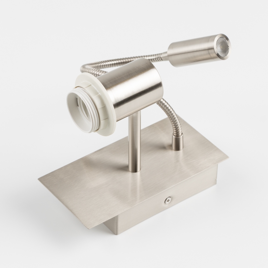 Brilagi - LED Flexibel Wandleuchte NUBILA 1xE27/25W/230V + LED/3W matt Chrom