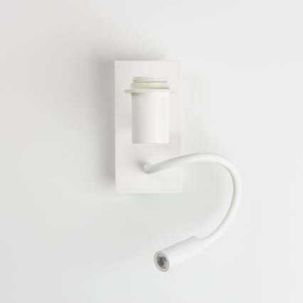 Brilagi - Flexible LED-Wandleuchte NUBILA 1xE27/25W/230V + LED/3W Weiß/Hellgrau