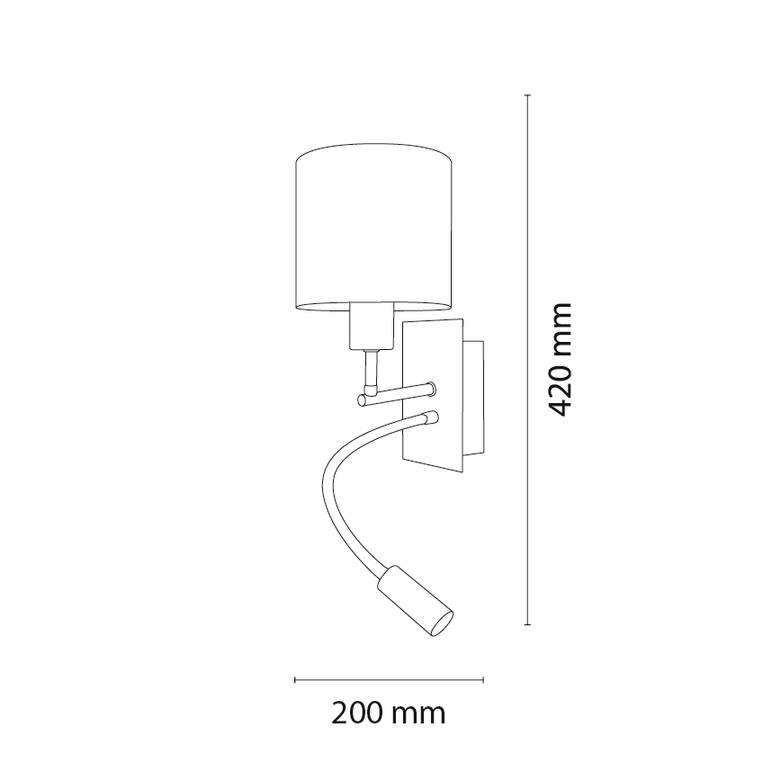 Brilagi - Flexible LED-Wandleuchte für Kinder BOBO 1xE27/25W/230V + LED/3W schwarz/weiß/Tiermotive